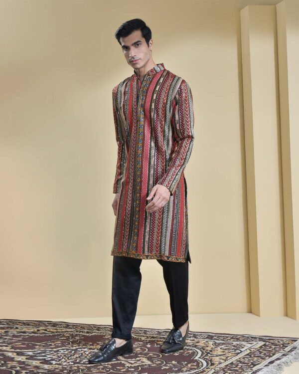 Abkasa Juliet: Make A Statement With Our Multicolored Embroidered Kurta Set