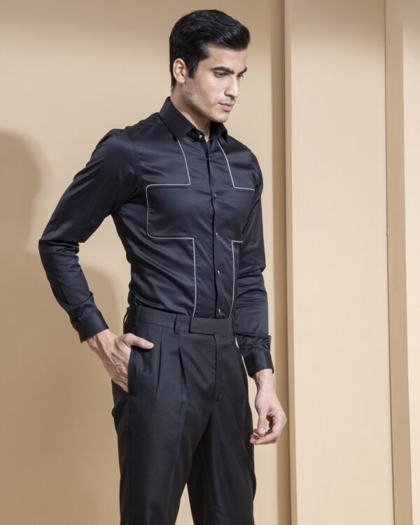 Clothing Upgrade: Abkasa’S Marcus Shirt – Black Cut & Sew With Hidden Pockets