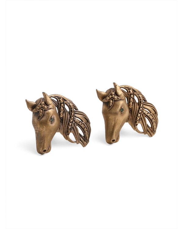 Bronze Royal Horse Cufflinks By Cosa Nostraa : Perfect For Formal Wedding Occasions