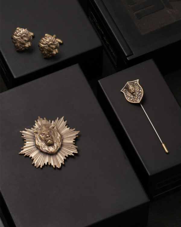 Cosa Nostraa’S Mens Gift Sets : Leo Collection In Antique Gold