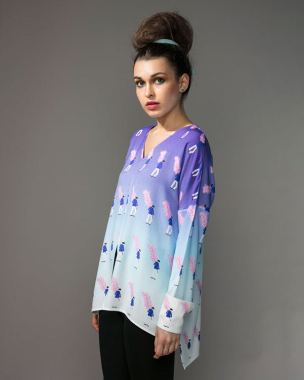 Women’S Clothing By K.Kristina: Cotton Candy Cloud Shirt, A Statement Piece For Any Woman