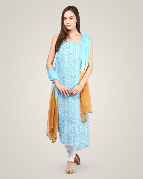 Nandini-Women-Lucknawi-Chikan-Dress-Material-Suit-Blue-Shenaro_Lifestyle-SKU-N-074301-1