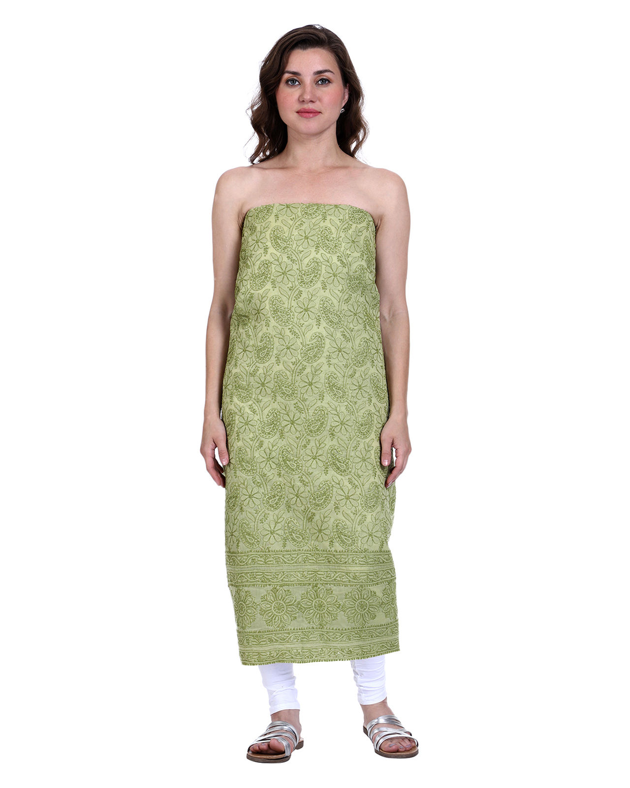 Nandini-Women-Lucknawi-Chikan-Dress-Material-Suit-Mehendi-Green-Shenaro_Lifestyle-SS-032701-2