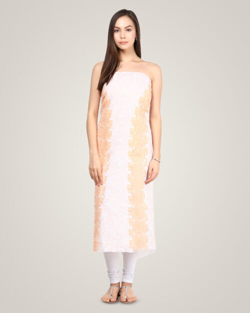 Nandini-Women-Lucknawi-Chikan-Dress-Material-Suit-Peach-Shenaro_Lifestyle-SKU-N-030105-1