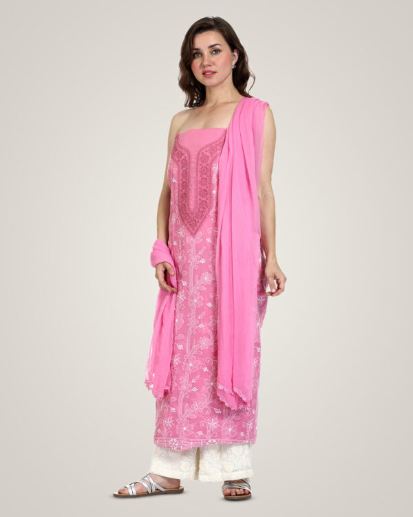 Nandini’s Onion Pink Lucknawi Lawn Suit