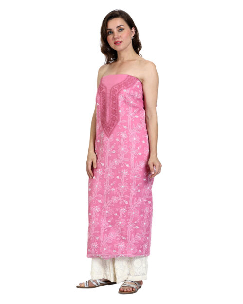 Nandini-Women-Lucknawi-Chikan-Dress-Material-Suit-Pink-Shenaro_Lifestyle-N-482601-3