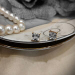 Princess american diamond Stud for women handcrafted by Ritika Goel
