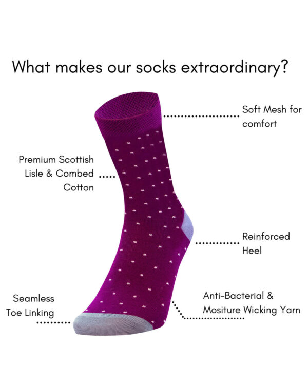 Socksoho’S Royal Edition: Formal Purple Socks For Men