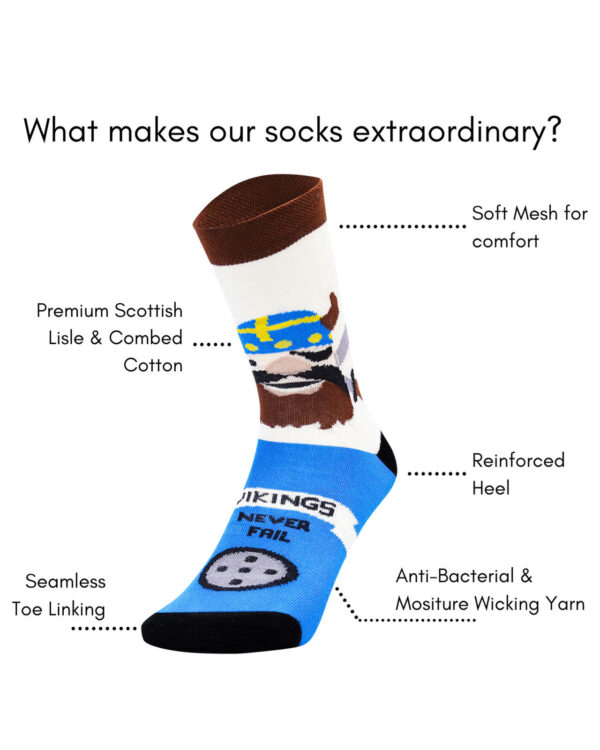 Socksoho’S Vikings Edition- Combed Cotton Yarn In Anti Bacterial Socks