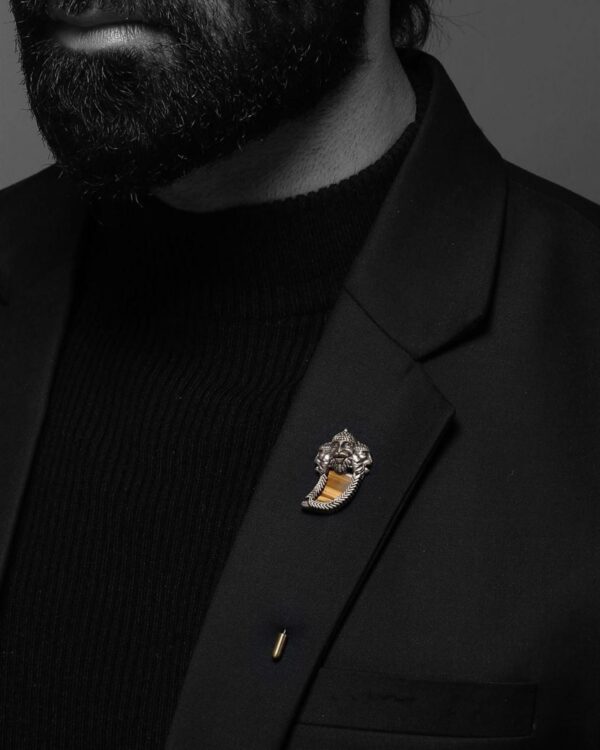 Cosa Nostraa : Lion Head Pin – Intricate Detailing For A Leader’S Look