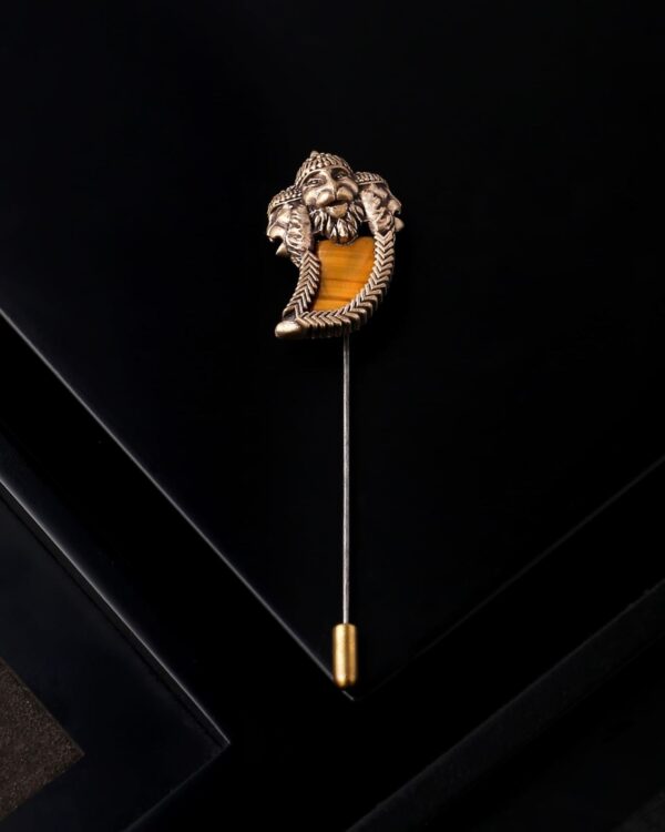 Cosa Nostraa : Lion Head Pin – Intricate Detailing For A Leader’S Look