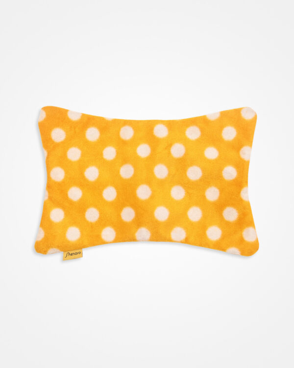 Wheatty Bag from The Wheatty Bag Co. Contoured  Velvet Yellow Polka Dotted