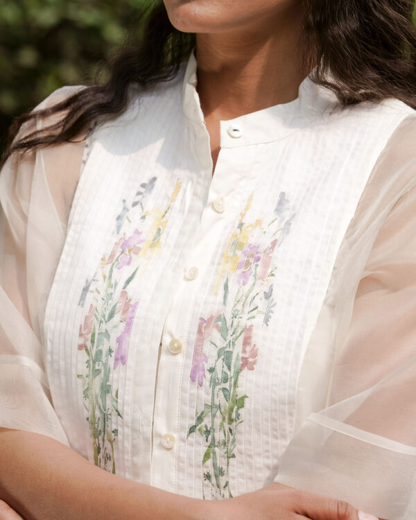 Ahmev Silk Organza Jacket: Timeless Femininity with Expert Tailoring