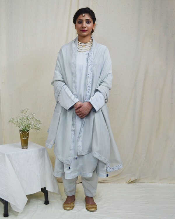 Ahmev’s blue A-line kurta: a chic choice for any occasion