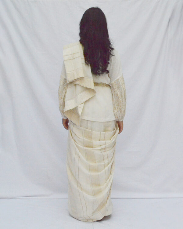 Ahmev’s Elegant Striped Saree: A Timeless Wardrobe Staple