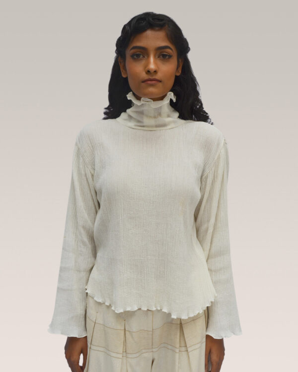 Ahmev’s Full Sleeves Top: Cotton and Crinkled, Elegant and Versatile