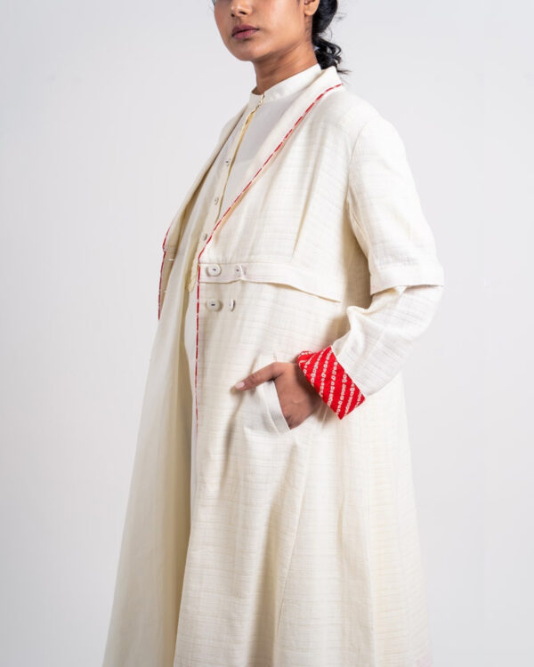 Stay Sustainable & Stylish with Ahmev’s Textured Bandhini & Khadi Jacket