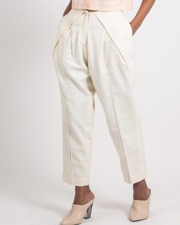Elevate your look with Ahmev’s textured khadi cotton pants