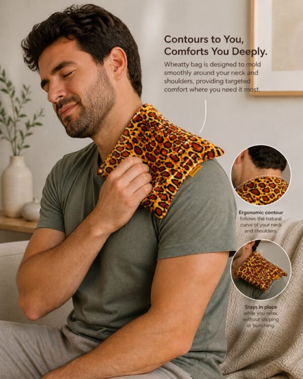 Premium Microwavable Wheat Bags: 5-in-1 Ergonomic Heat Wrap for Targeted Pain Relief